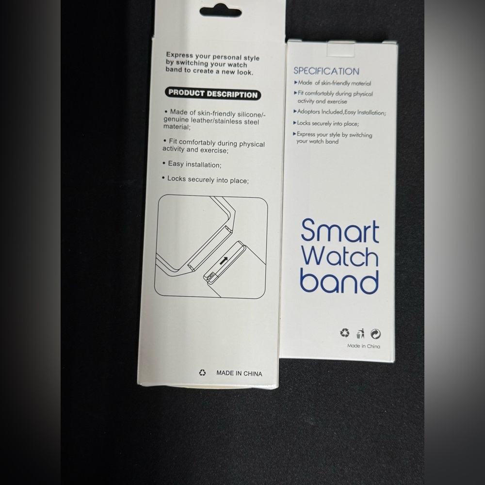 NEW 2PC Magnetic Classic Smart Watch Band & Face Cover- Space Grey and Pink 40mm - Picture 2 of 2